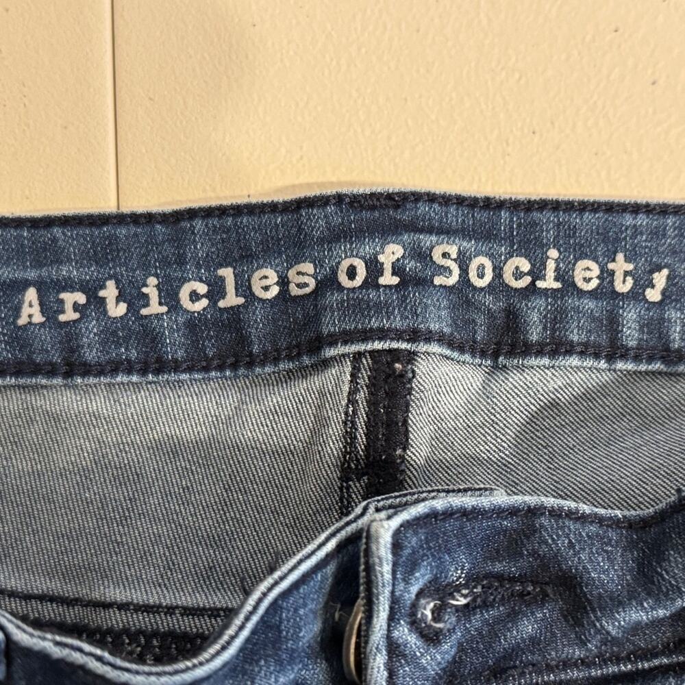 Articles of Society jeans released hem denim vertical seamed  Sz 30 US 10 - Picture 9 of 12